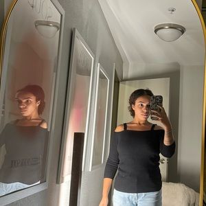 Black Off-Shoulder Sweater